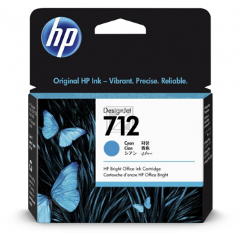 HP Tintenpatrone cyan (3ED67A, 712)