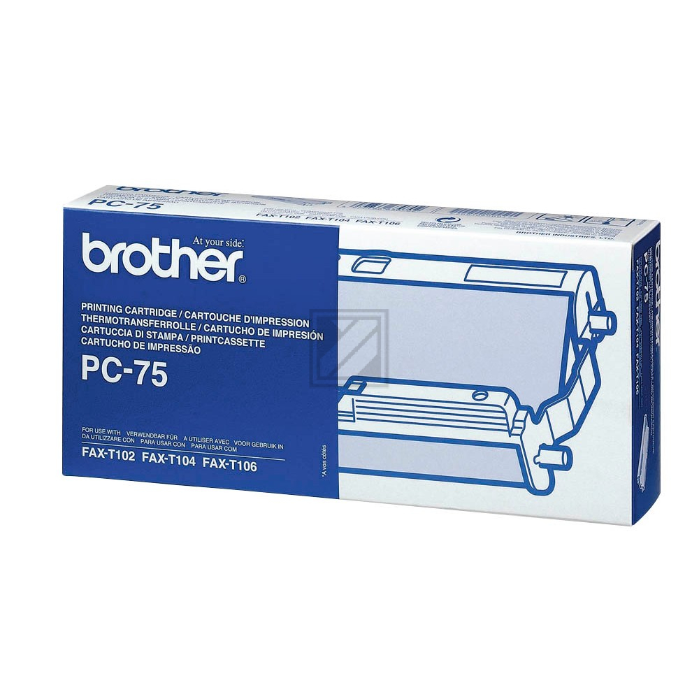 Brother Mehrfachkassette + 1 Thermo-Transfer-Rolle schwarz (PC-75)