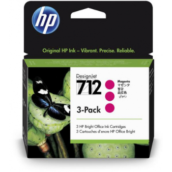 HP Tintenpatrone 3 x magenta (3ED78A, 712)