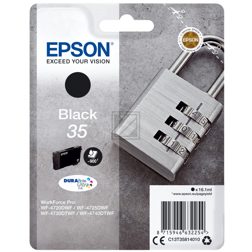 Epson Tintenpatrone schwarz (C13T35814010, 35)