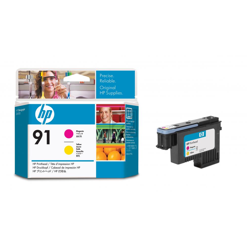 HP Tintendruckkopf gelb, magenta (C9461A, 91)