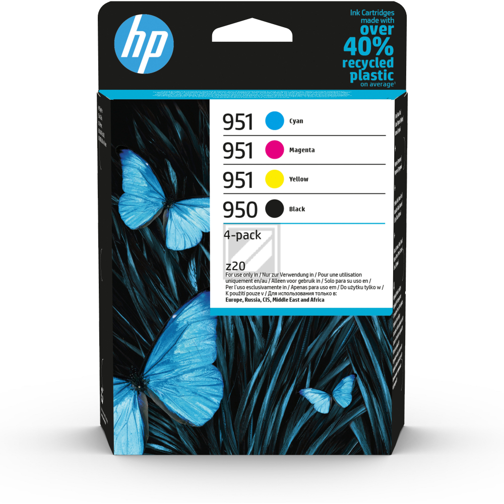 HP Tintenpatrone gelb, magenta, schwarz, cyan (6ZC65AE, 950, 951)