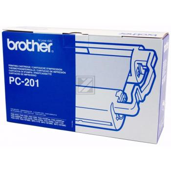 Brother Mehrfachkassette + 1 Thermo-Transfer-Rolle schwarz (PC-201RF)