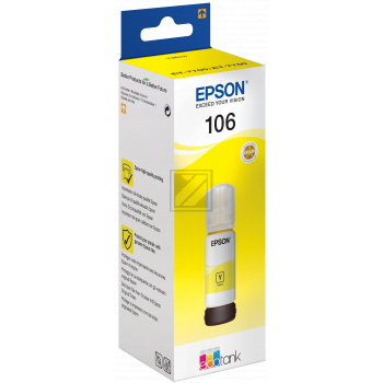 Epson Tintennachfüllfläschchen gelb (C13T00R440, 106)