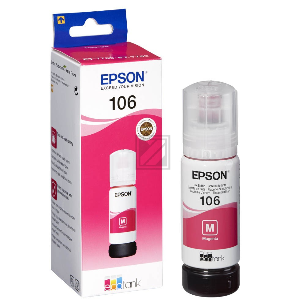 Epson Tintennachfüllfläschchen magenta (C13T00R340, 106)